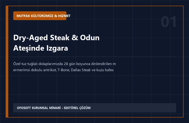 Dry-Aged Steak & Odun Ateşinde Izgara