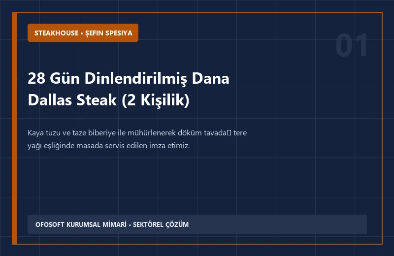 28 Gün Dinlendirilmiş Dana Dallas Steak (2 Kişilik)